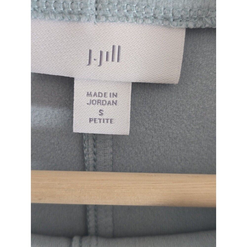 J. Jill Minimalist Clean Girl Mock Neck Boxy Sweatshirt Light Blue Petite S - Picture 4 of 7
